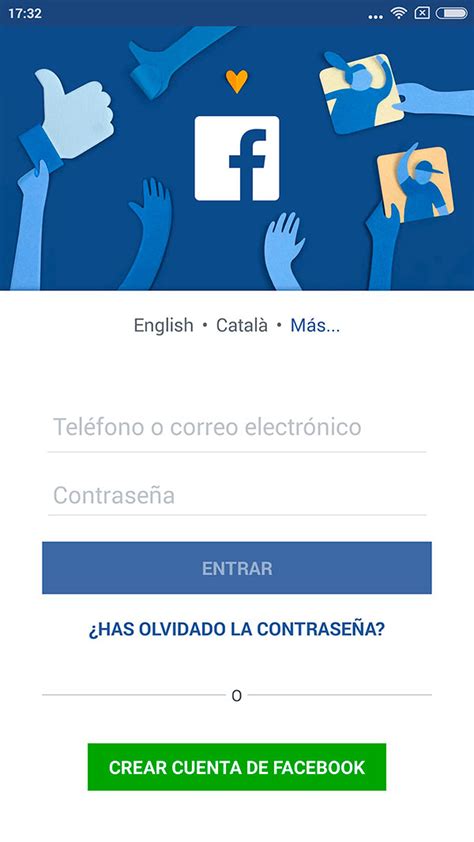 Iniciar sesión en Facebook.